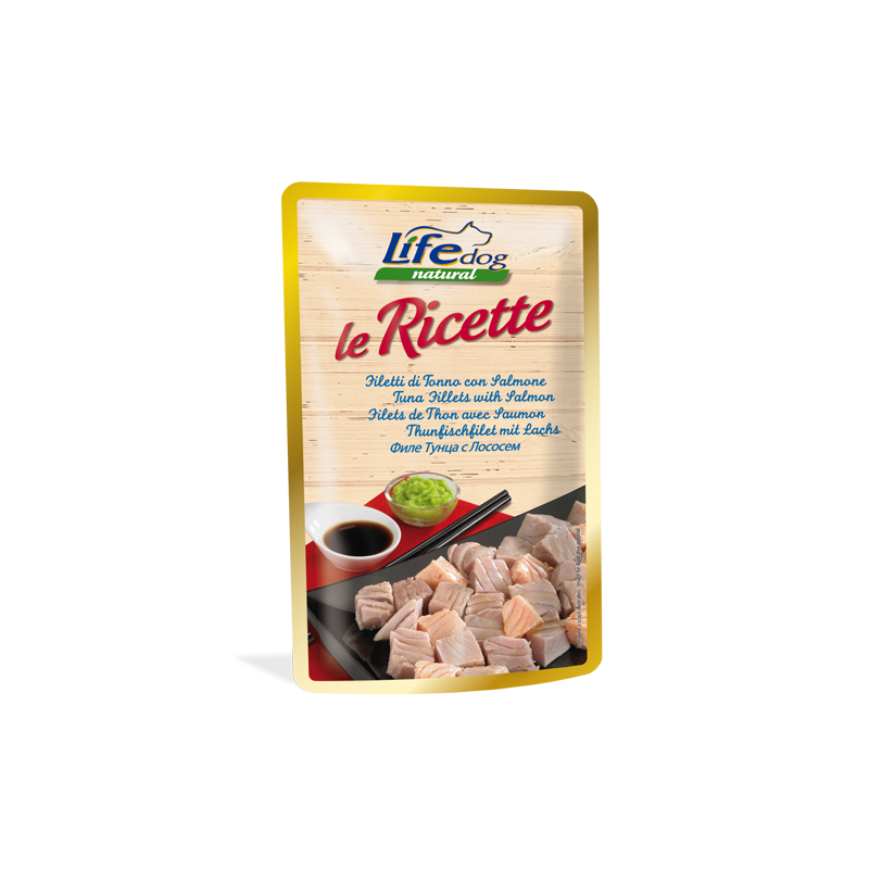 CANE LIFEDOG RICET.95GR FILETTI/TONNO/SALMONE BUSTA