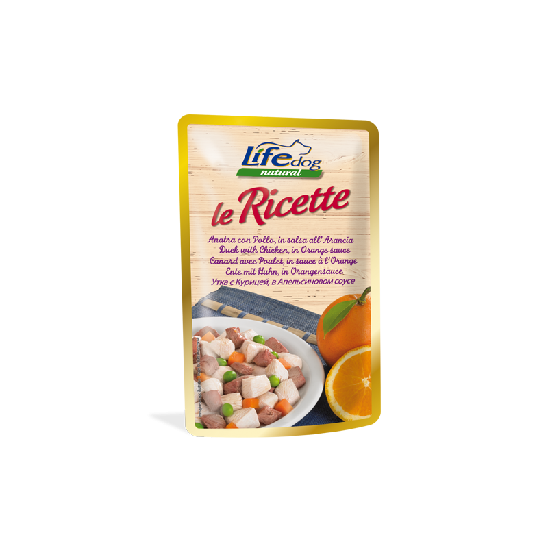 CANE LIFEDOG RICET.95GR ANATRA/ POLLO/ARANCIA BUSTA