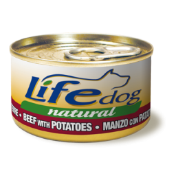 CANE LIFEDOG 90GR DADINI DI MANZO E PATATE LATTINA