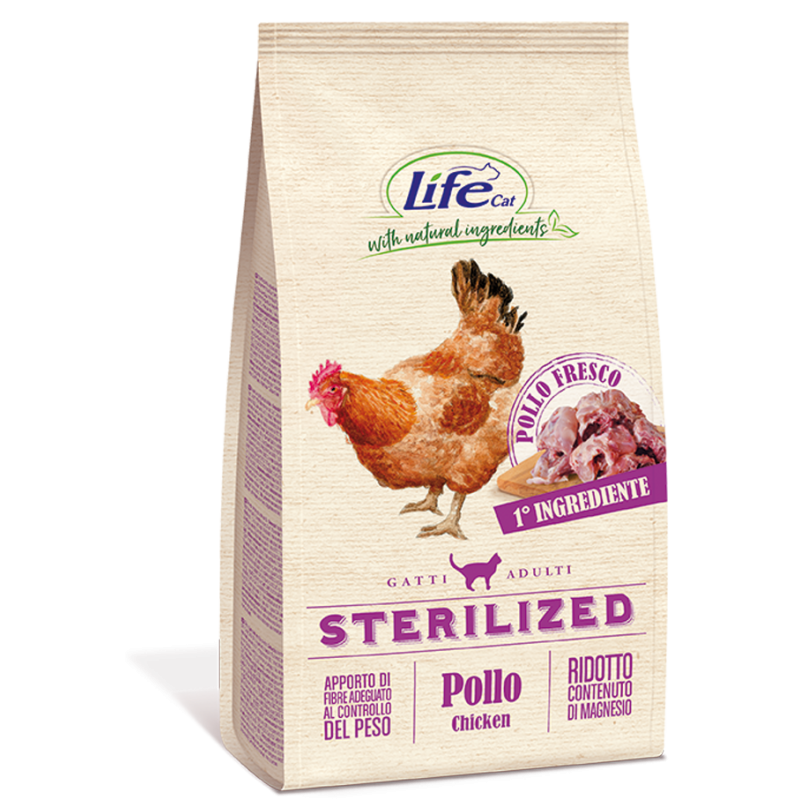 GATTO LIFECAT STERILIZED 1.5KG POLLO