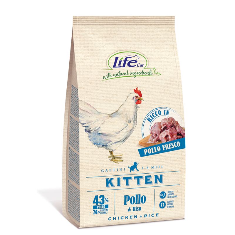 GATTO LIFECAT KITTEN 1.5KG POLLO