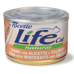 GATTO LIFECAT RICETTE 150GR TONNO CON ALICETTE E SALMONE