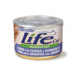 GATTO LIFECAT RICETTE 150GR TONNO CON CERNIA E GAMBERETTI