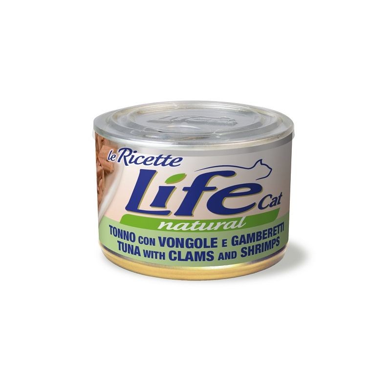 GATTO LIFECAT RICETTE 150GR TONNO/VONGOLE E GAMBERETTI