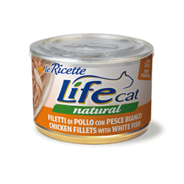 GATTO LIFECAT RICETTE 150GR POLLO CON PESCE BIANCO