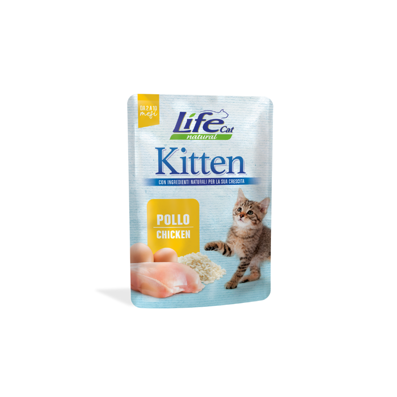 GATTO LIFECAT BUSTA 70GR KITTEN POLLO