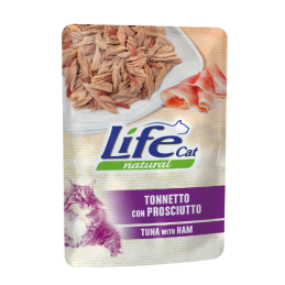 GATTO LIFECAT BUSTA 70GR TONNETTO CON PROSCIUTTO