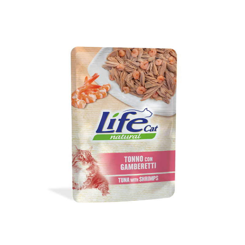 GATTO LIFECAT BUSTA 70GR TONNO GAMBERETTI