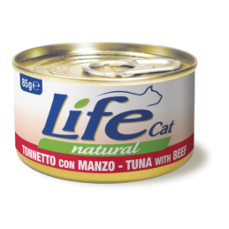 GATTO LIFECAT 85GR TONNO CON MANZO