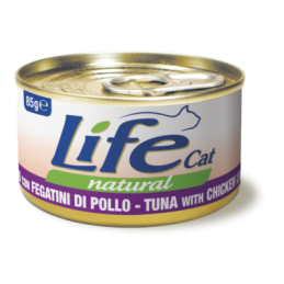 GATTO LIFECAT 85GR TONNO FEGATINI DI POLLO