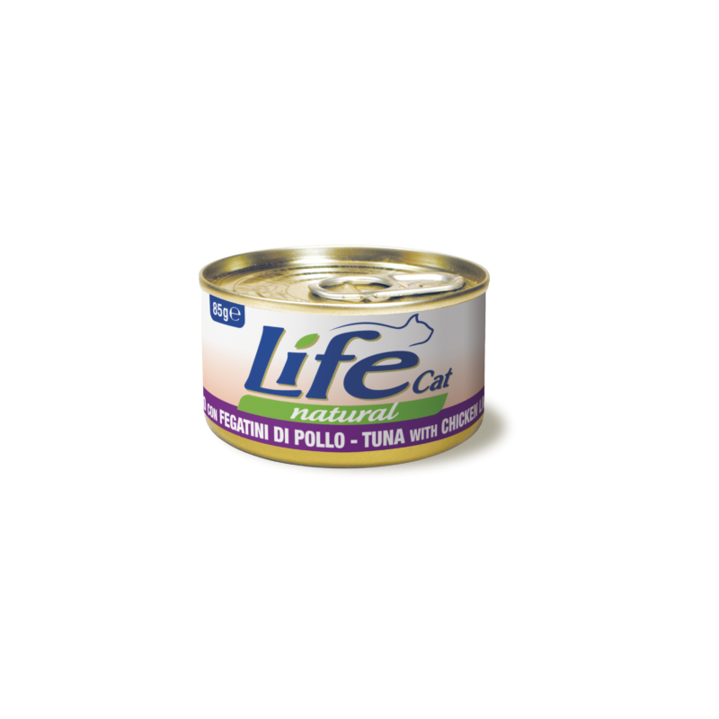 GATTO LIFECAT 85GR TONNO FEGATINI DI POLLO