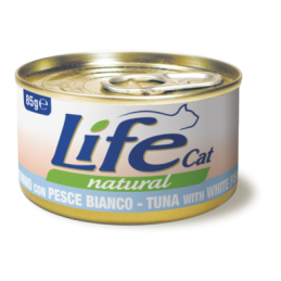 GATTO LIFECAT 85GR TONNO PESCE BIANCO