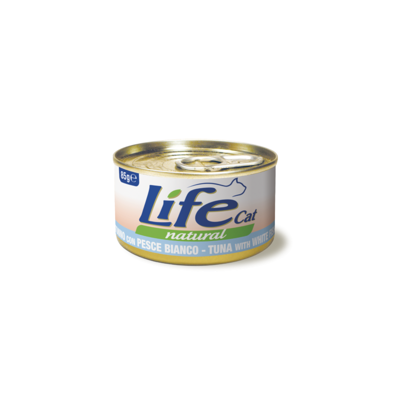 GATTO LIFECAT 85GR TONNO PESCE BIANCO