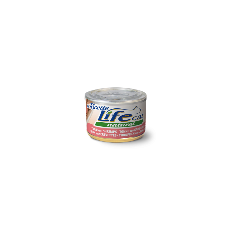 GATTO LIFECAT RICETTE 150GR TONNO E GAMBERETTI