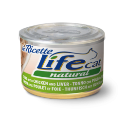 GATTO LIFECAT RICETTE 150GR TONNO POLLO E FEGATINI