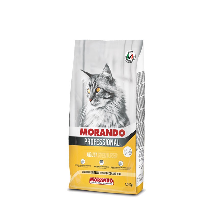 GATTO MIGLIORGATTO PROFESSIONAL STERILIZED 1.5KG POLLO E VITELLO