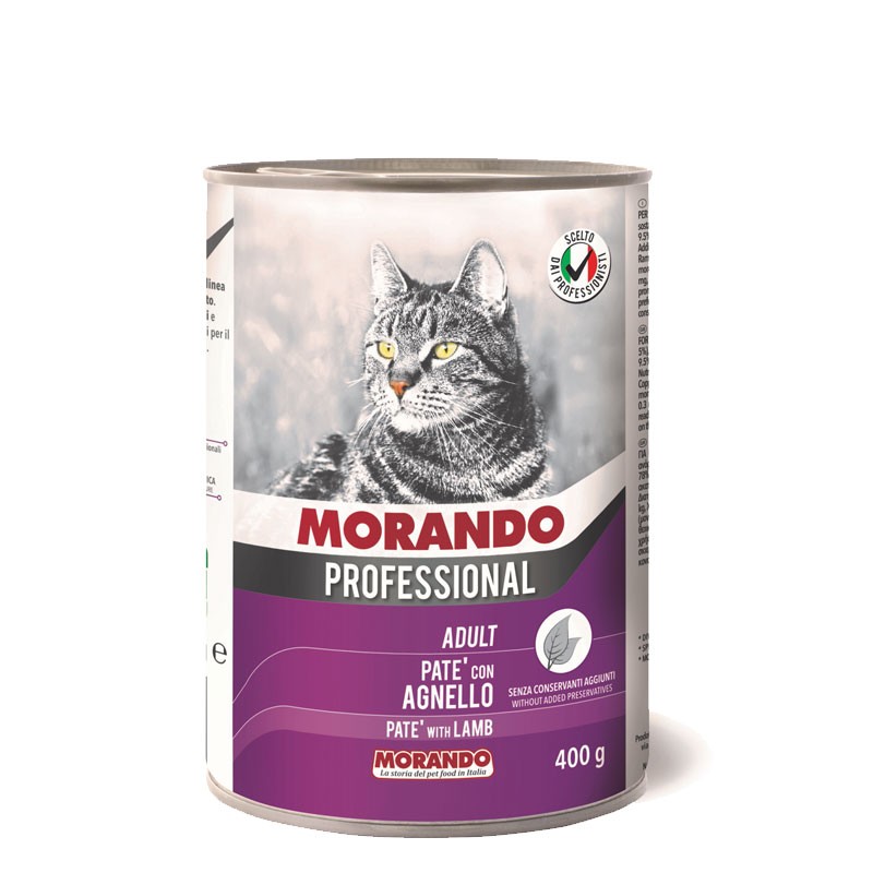 GATTO MORANDO PROFESSIONAL ADULT 400GR PATE AGNELLO