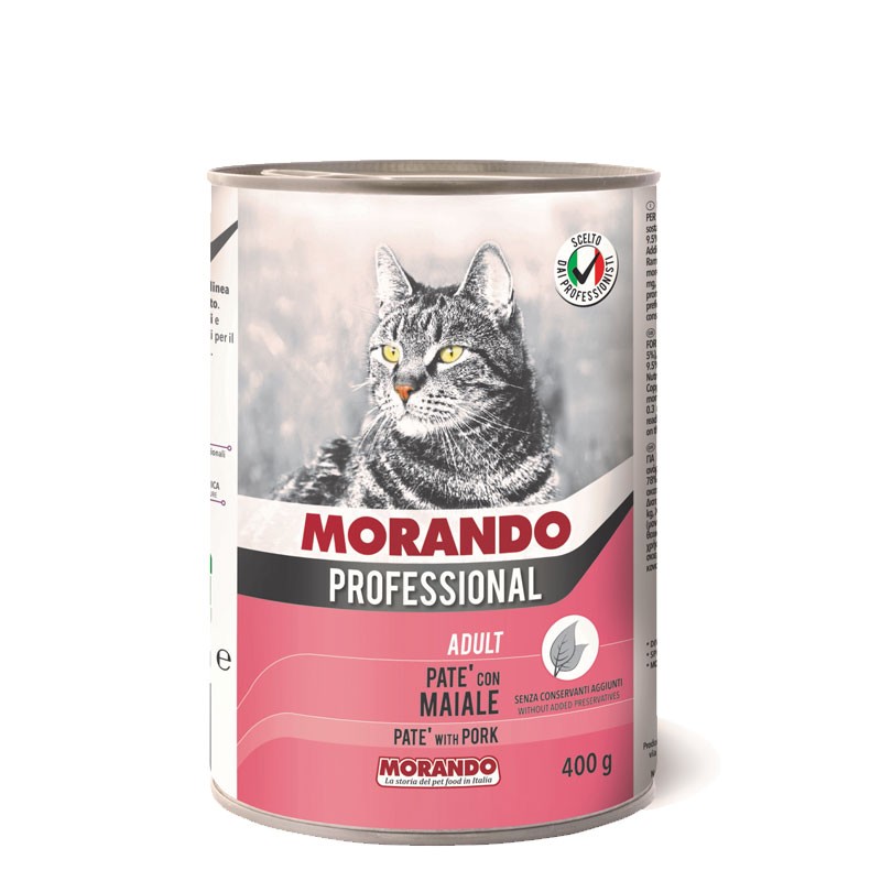 GATTO MORANDO PROFESSIONAL ADULT 400GR PATE MAIALE