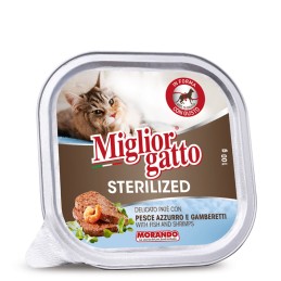 GATTO MIGLIORGATTO STERILIZED 100GR PESCE AZZURRO