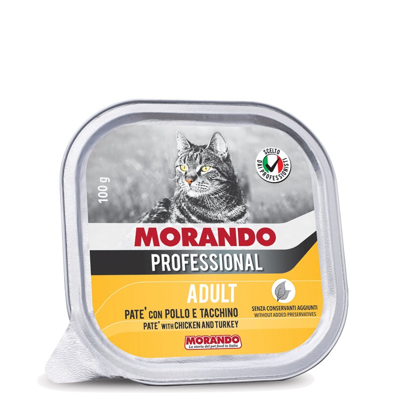 GATTO MORANDO PROFESSIONAL 100GR VASCHETTA POLLO E TACCHINO