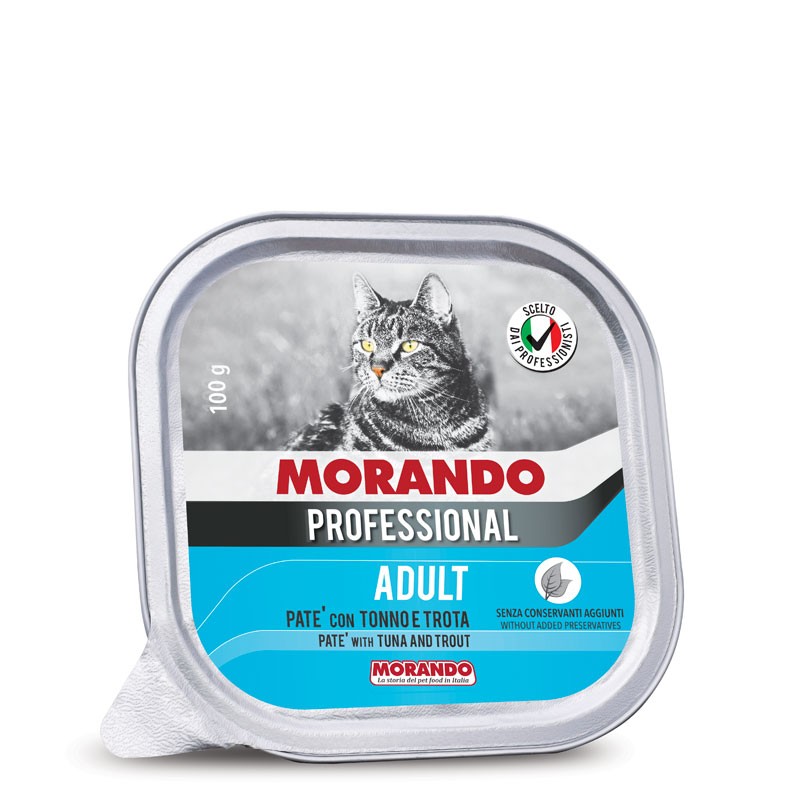 GATTO MORANDO PROFESSIONAL 100GR VASCHETTA TONNO TROTA