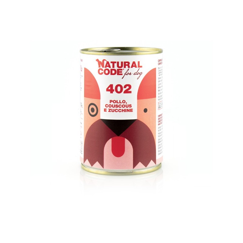 CANE NATURAL CODE 400GR 402 POLLO/COUS/ZUCCA