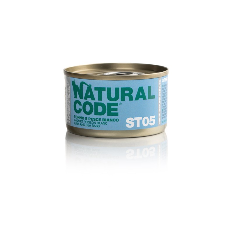 GATTO NATURAL CODE 85GR STERIL ST05 TONNO E PESCE BIAN