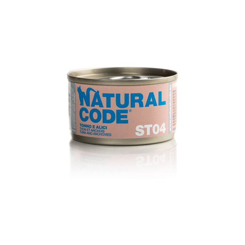 GATTO NATURAL CODE 85GR STERIL ST04 TONNO E ALICI