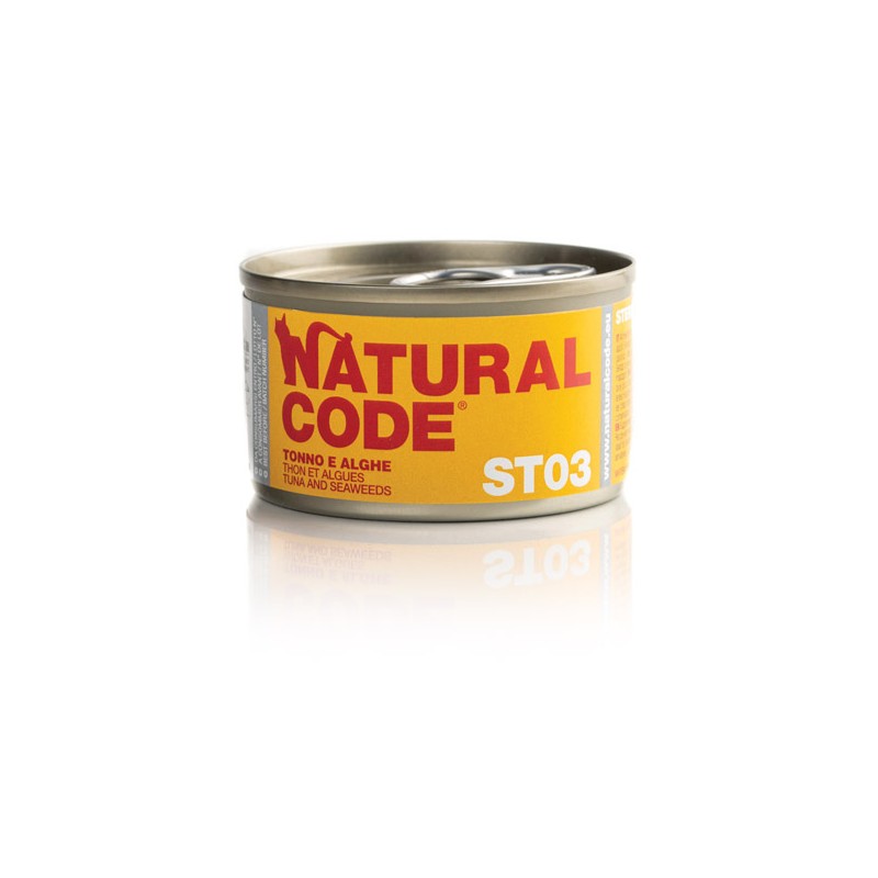 GATTO NATURAL CODE 85GR STERIL ST03 TONNO E ALGHE