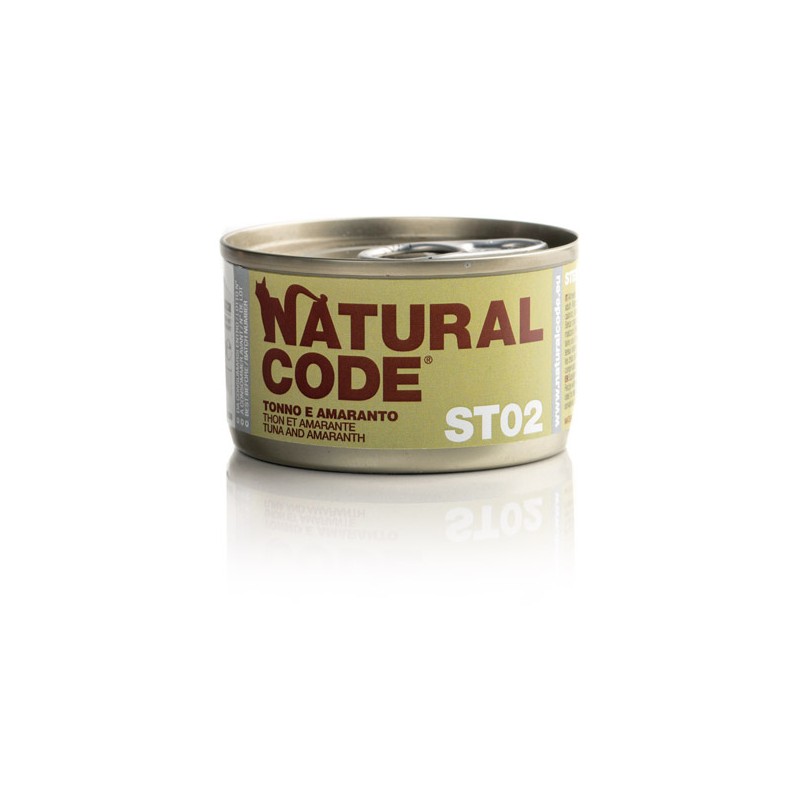 GATTO NATURAL CODE 85GR STERIL ST02 TONNO E AMARANTO