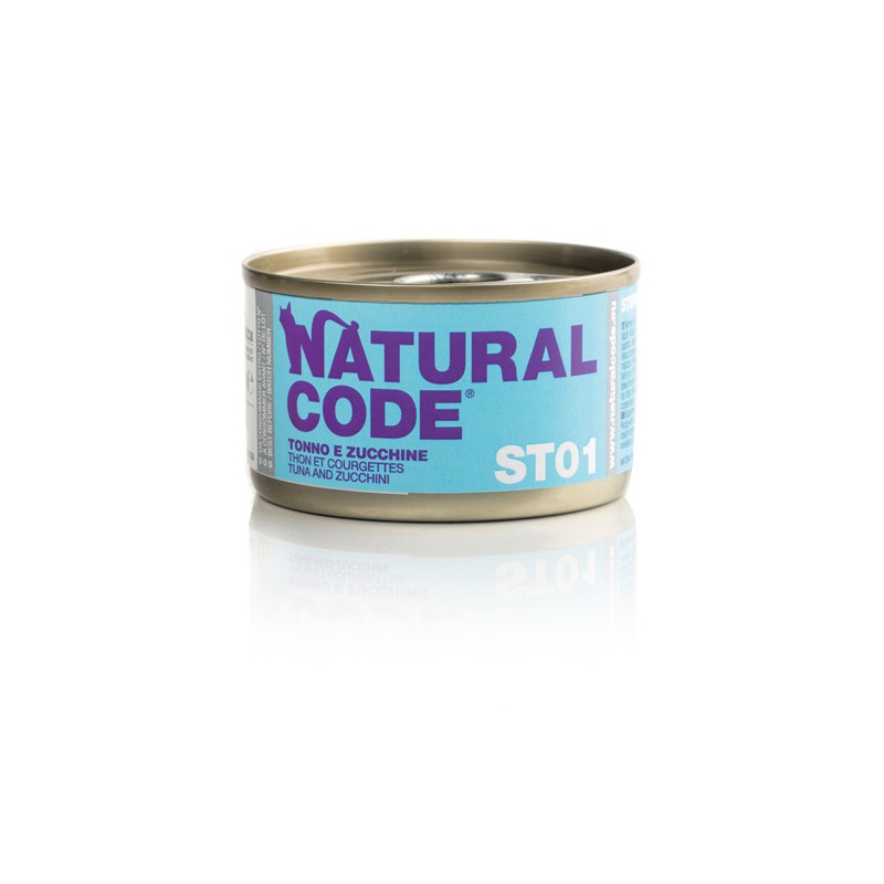 GATTO NATURAL CODE 85GR STERIL ST01 TONNO E ZUCCHINE