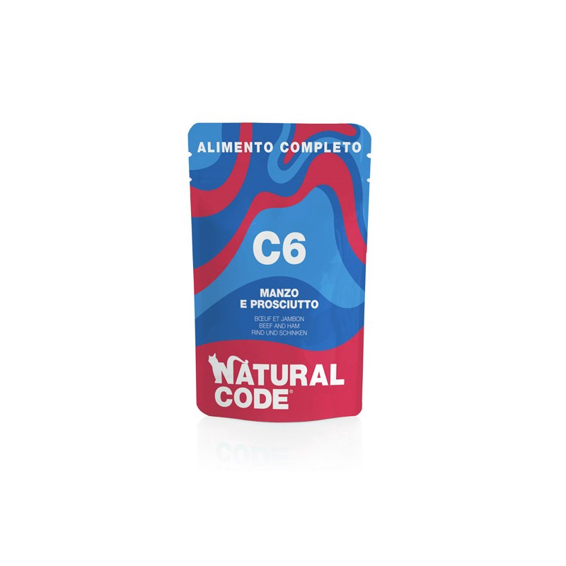 GATTO NATURAL CODE 70GR BUSTA C6 COMPLET MANZO PROSCIUT