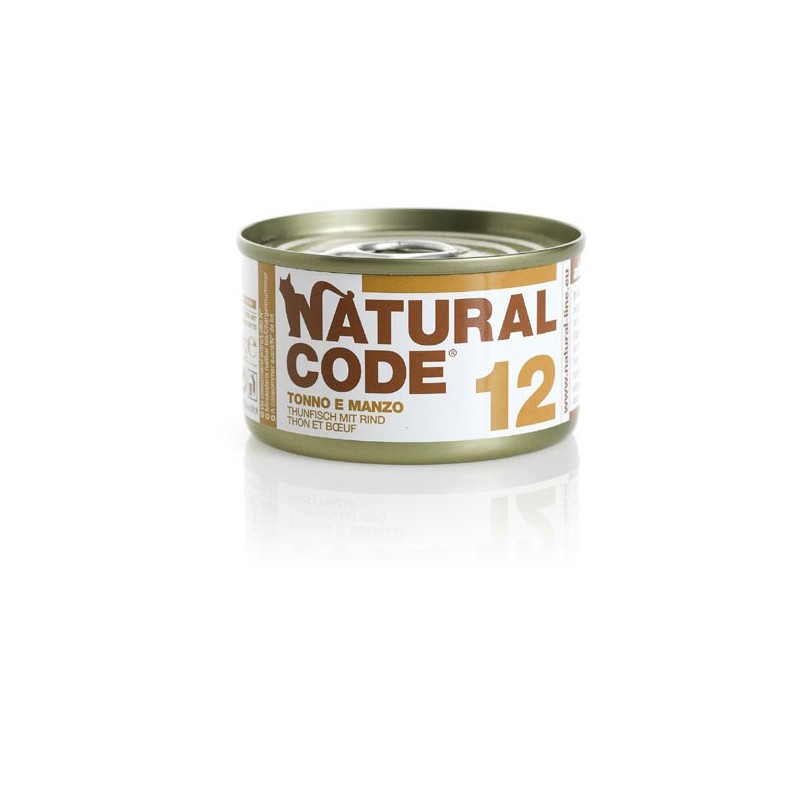 GATTO NATURAL CODE 85GR 12 TONNO E MANZO