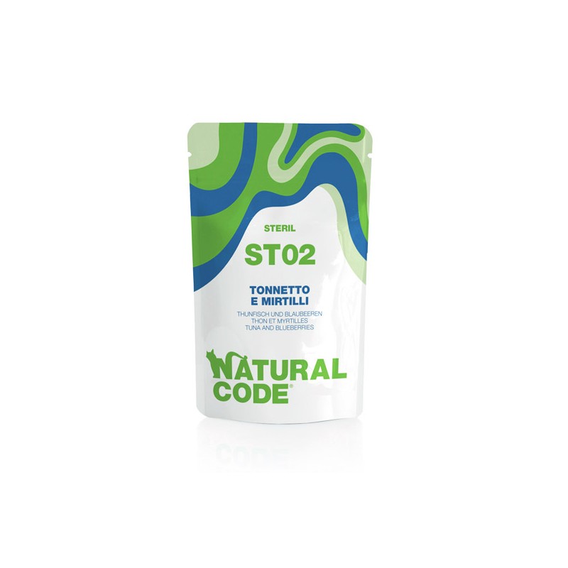 GATTO NATURAL CODE 70GR BUSTA ST02 STERIL TONNETTO MIRTILLI