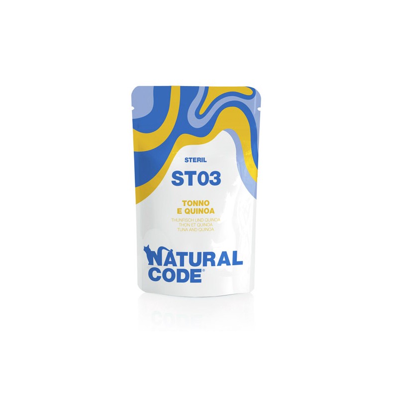 GATTO NATURAL CODE 70GR BUSTA ST03 STERIL TONNO QUINOA