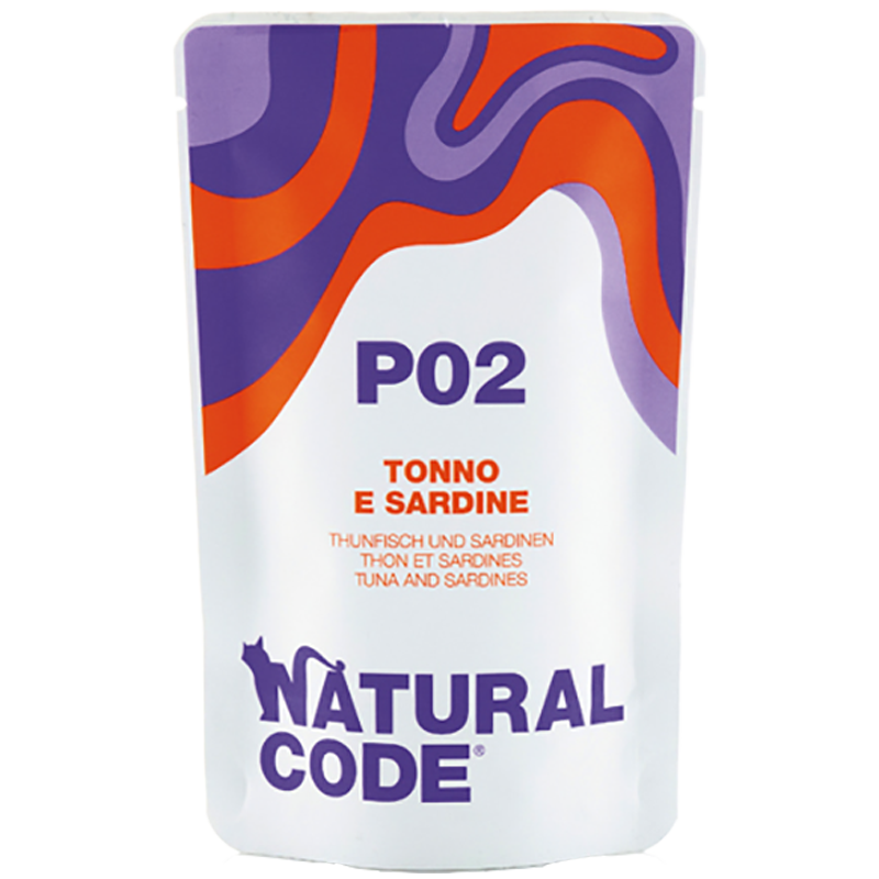 GATTO NATURAL CODE 70GR P02 BUSTA TONNO SARDINE