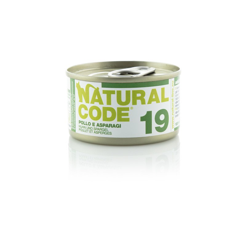 GATTO NATURAL CODE 85GR 19 POLLO ASPARAGI RISO