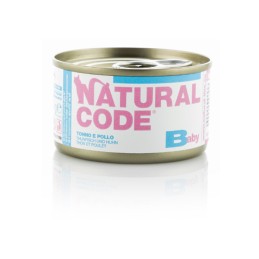 GATTO NATURAL CODE 85GR KITTEN BABY TONNO POLLO