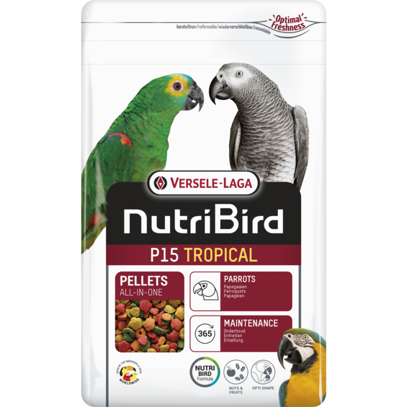 MANG.ESTRUSO NUTRIBIRD P15 MANT.TROPIC.PAPPAG.GR.T