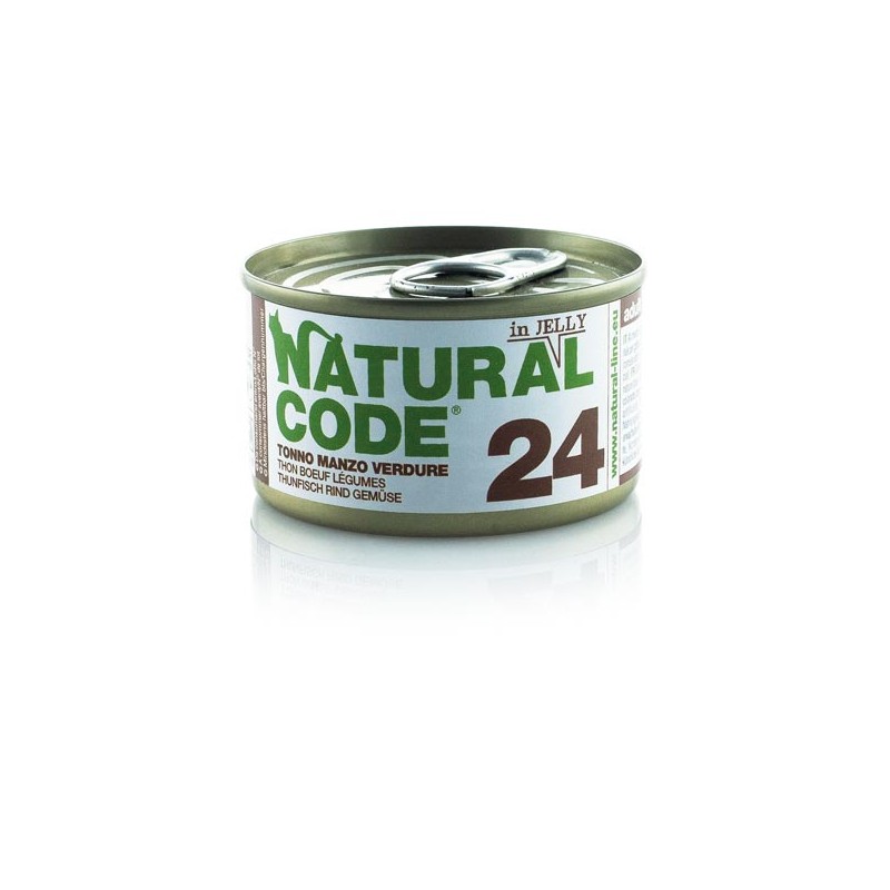 GATTO NATURAL CODE 85GR 24 JELLY TONNO MANZO VERDURE