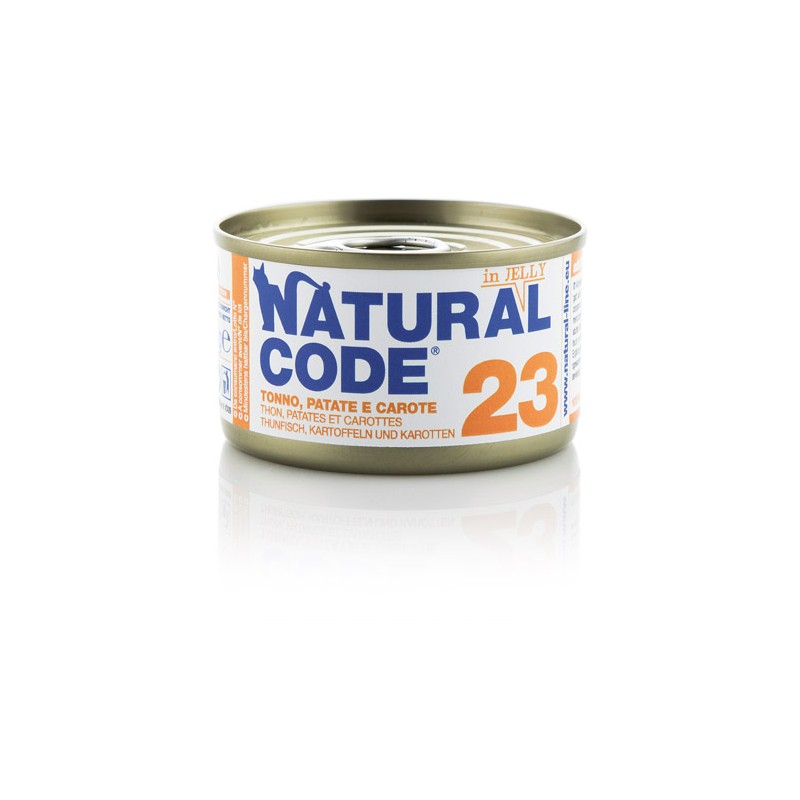 GATTO NATURAL CODE 85GR 23 JELLY TONNO PATATE CAROTE