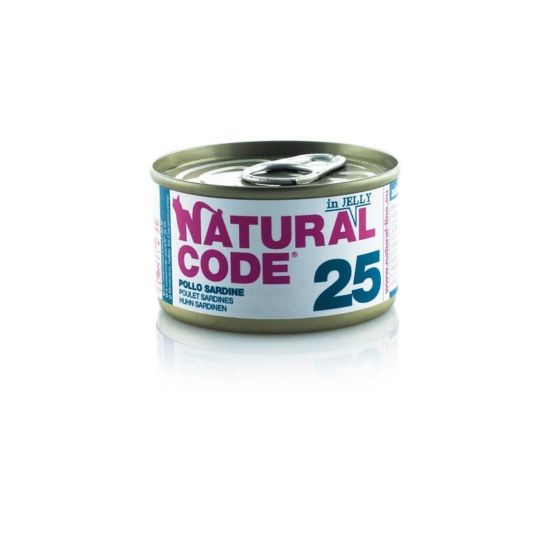 GATTO NATURAL CODE 85GR 25 JELLY POLLO E SARDINE