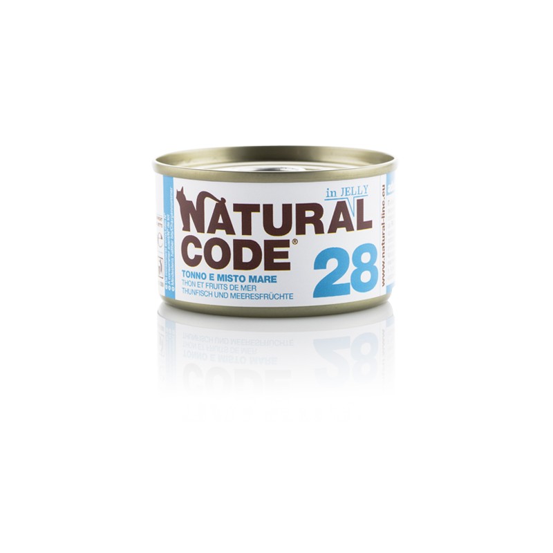 GATTO NATURAL CODE 85GR 28 JELLY TONNO MISTO MARE