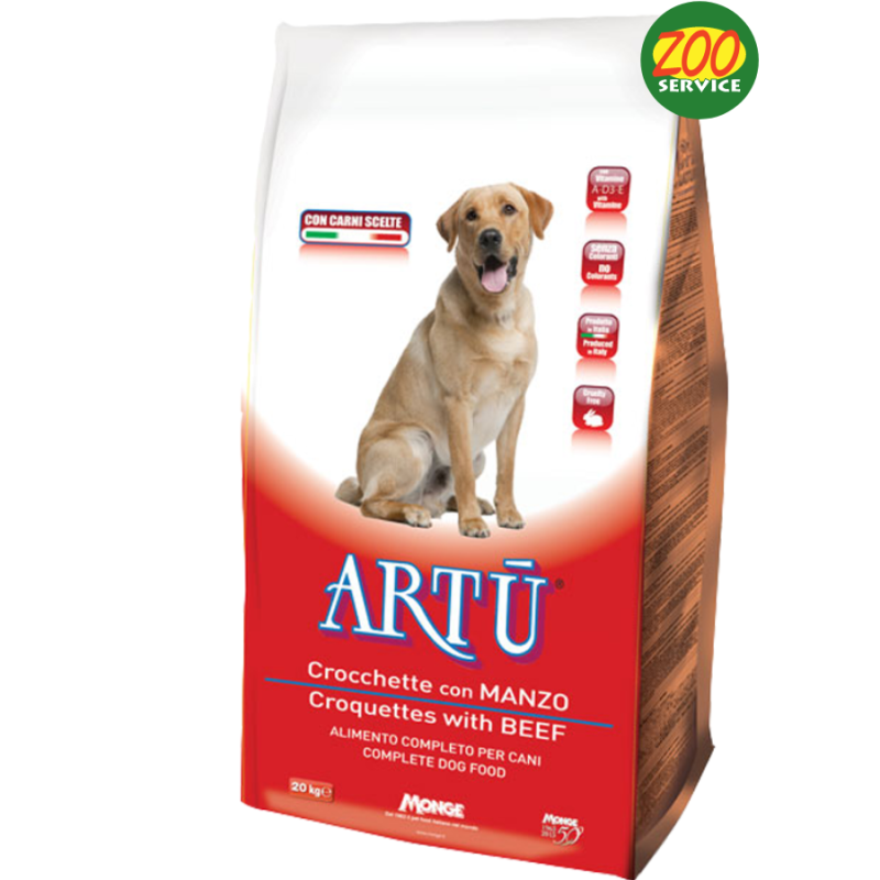 CANE ARTU CROCCHETTE 20KG MANZO