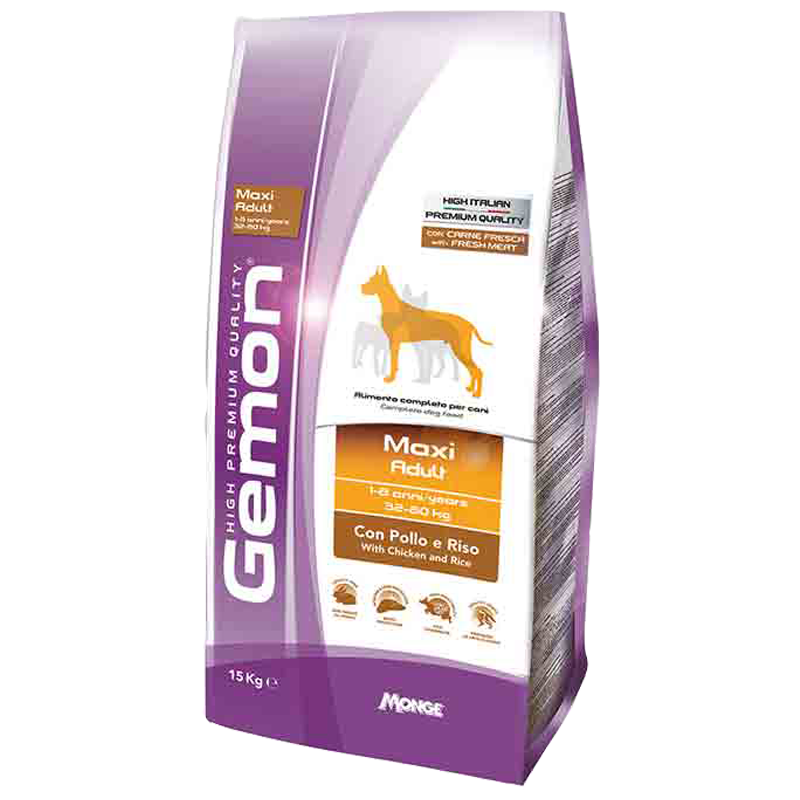 CANE GEMON ADULT 15KG MAXI POLLO RISO