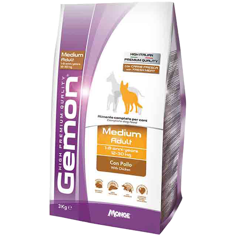 CANE GEMON ADULT 15KG MEDIUM POLLO