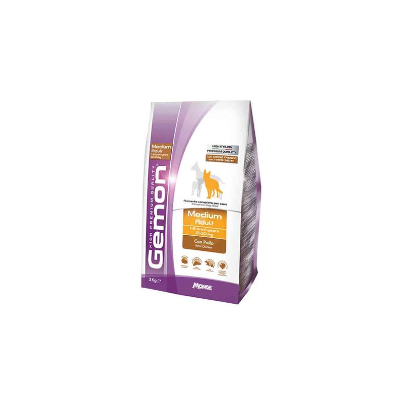 CANE GEMON ADULT 3KG MEDIUM POLLO