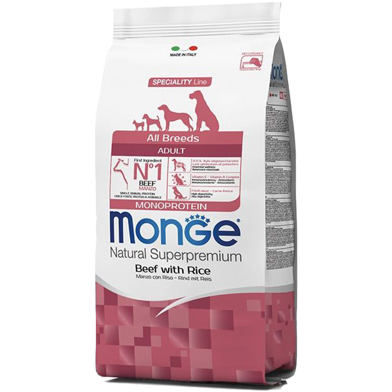 CANE MONGE ALLBREED 12KG MANZO RISO