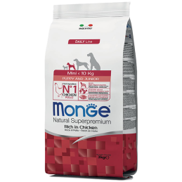 CANE MONGE PUPPY 3KG MINI POLLO E RISO