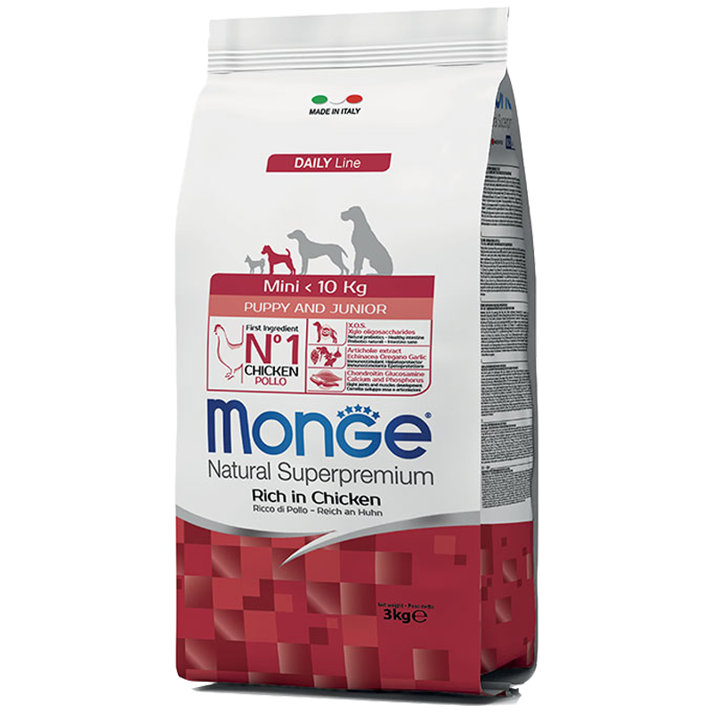 CANE MONGE PUPPY 3KG MINI POLLO E RISO